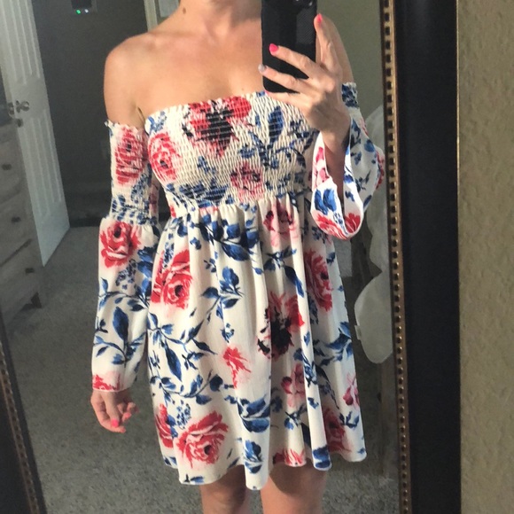 Lulus Dresses & Skirts - Southern fried boutique Off shoulder floral dress
